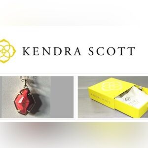 Kendra Scott Hexagon Red Necklace